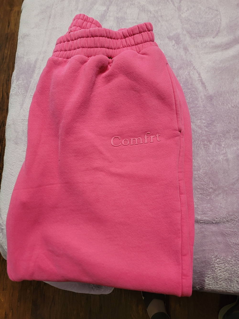 Comfort Embroidered Pink Girls' Jogger Pants